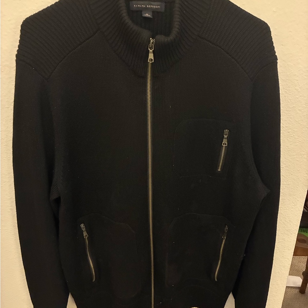 Men's Black Banana Republic Sweater Jacket